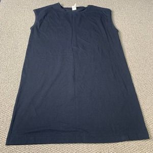 Lole Womens Tank Dress Size Large Black Sleeveless Crew Neck Pullover Unlined‎